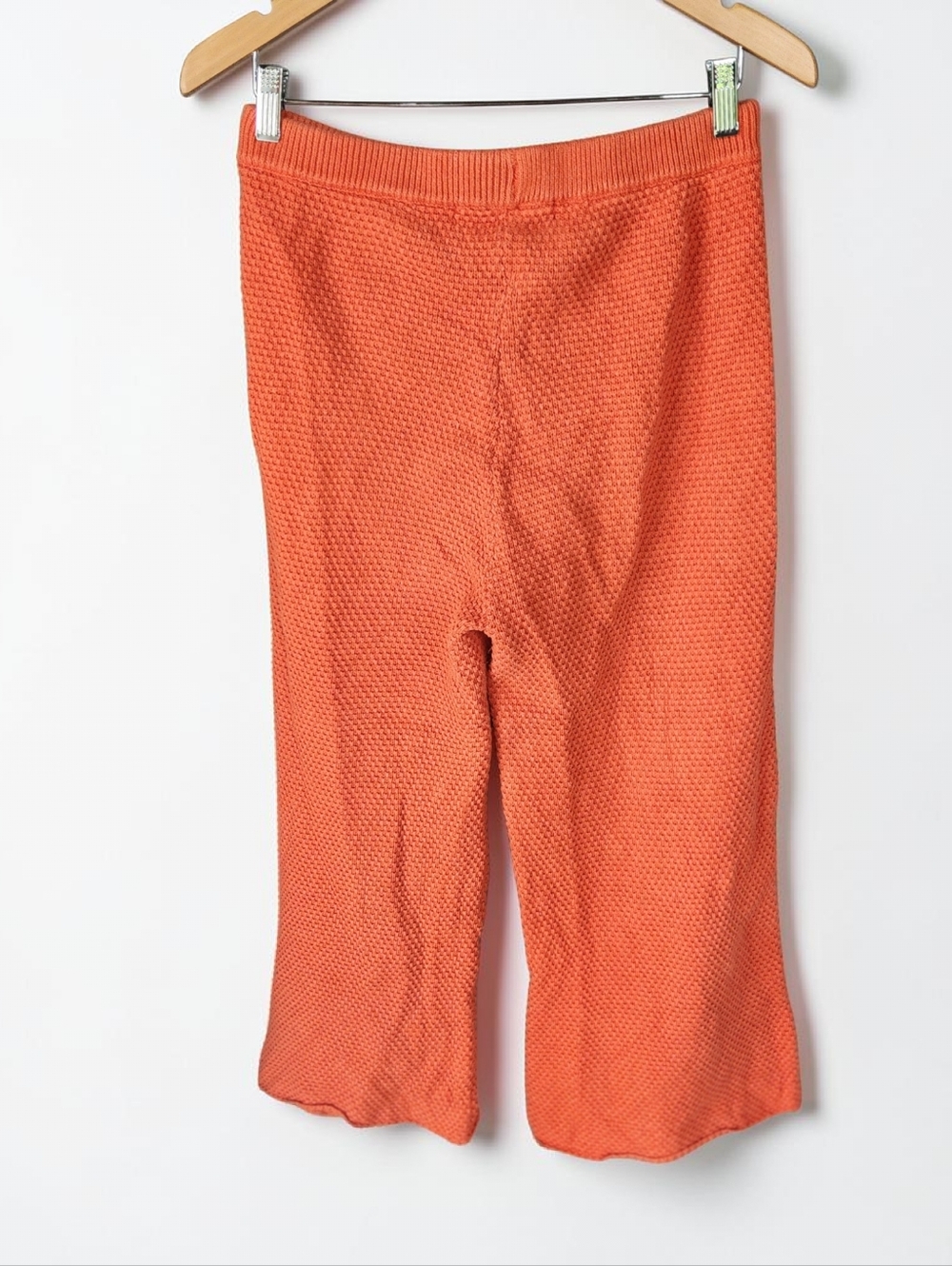 Free People Beach Hailee Waffle Knit Set Womens S Burnt Orange Wide Leg Henley - Picture 7 of 16